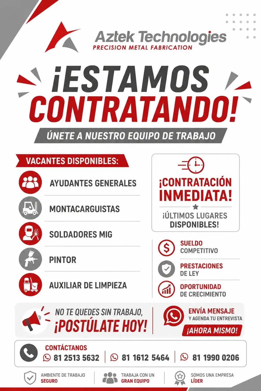 Flyer de contratación